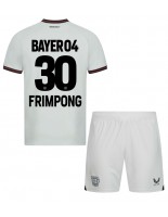 Bayer Leverkusen Jeremie Frimpong #30 Venkovní dres pro děti 2023-24 Krátký Rukáv (+ trenýrky)